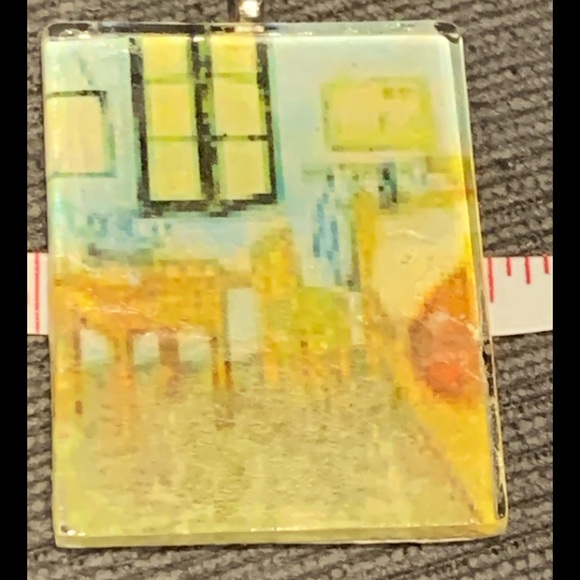 Van Gogh “The Chair” glass rectangular pendant. - Picture 2 of 3